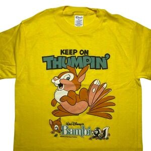 Vintage 70s 80s Bambi x Thumper movie promo shirt MEDIUM